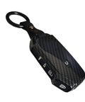 Durable Key Fob Cover For Kia Keyless Remote With Glow In The Dark Silicone Button Pad And ABS Protector Case in black