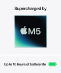 Beast Speed M5 Powered MacBook Air 13.6 Inch Laptop Built For AI, ultra portable with 18-hour battery life indicator