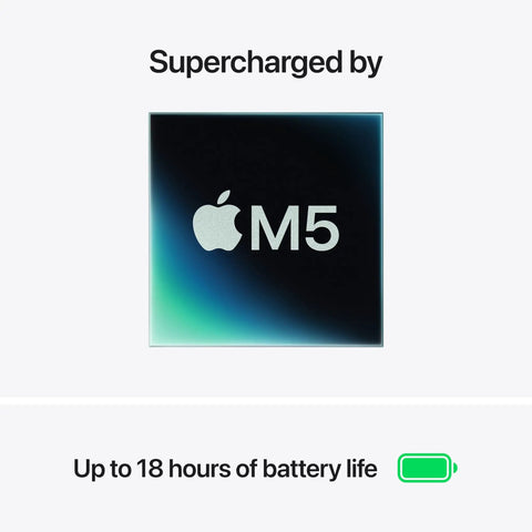 Beast Speed M5 Powered MacBook Air 13.6 Inch Laptop Built For AI, ultra portable with 18-hour battery life indicator