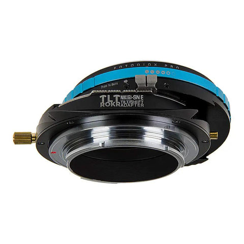 Tilt Shift Lens Mount Adapter From Nikon F To Sony E For G-Type Lenses With 20mm Shift, 10 Degree Tilt, 360 Degree Rotation, Pro Grade High-Tolerance Build For Sony Alpha Mirrorless Shoots, metal mount
