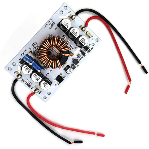 Heavy Duty Constant Current Boost Converter Dc To Dc Step Up Power Module with wires, 600W, used in electrical upgrades.
