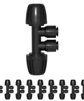 10 Pack Reducing Tee Connectors For Drip Irrigation Five Sixteenths To One Quarter Inch Splitter Tee