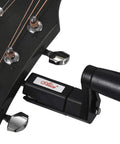 Legit Guitar String Winder Bridge Pin Puller Tool For Musicians Detachable Hand Crank in use on guitar headstock.