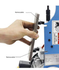 Heavy Duty Vertical Belt Sander 1500 Watt Belt Grinder And Polisher For Quick Change Sandpaper showing removable part.