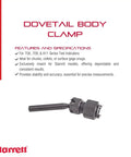 Dovetail Body Clamp For Test Indicators 708 709 And 811 Series, Three Sixteenth Inch Rod Diameter, silver precision tool.