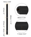 Rock Solid Plastic Drawer Slides Smooth Glide Design With All Included Hardware Side Loaded Grooved Guide Rail Zero Fuss Setup For Cabinet Furniture Bedroom Storage Refresh Black measuring 298x15x13mm.
