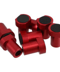 8 Pack Aluminum Alloy Non Slip Limit Cards for Workbench and Woodworking Table, quick release clamps visible in red color