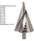 Upgrade Your Hardware Game With This Rad Step Drill Bit Set Ranging From Six To Sixty Millimeters Perfect For Chopping Clean Holes In Metal Plastic Aluminum And Steel Featuring Dual Wave Debris Removal For Zero Clogging And Heavy Duty Engraved Sizing So, 6-60mm bearing steel