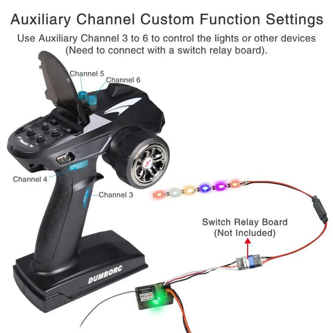 Six Channel 2.4GHz RC Transmitter And Receiver With Built In Gyro X6FG Pro Grade Fail Safe And Low Voltage Alarm for auxiliary functions