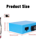 Lexxson optic fiber car decoder box, blue plastic enclosure with wiring harness and multi-pin connector