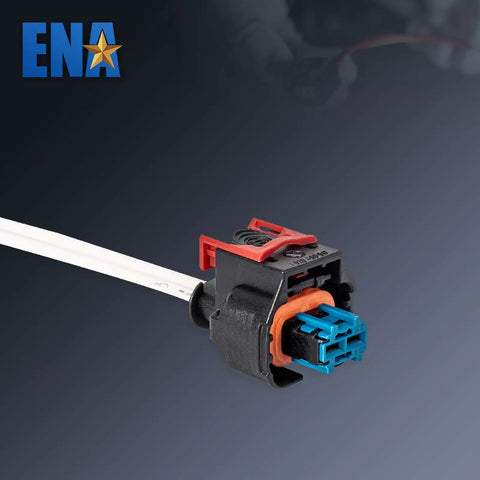 2 Way Multi Purpose Connector Pigtail Replacement Plug And Play For PT2723 13581091 A C And Heater Control Switch Connector Compatible With Chevrolet Cruze Limited 2013 2014 2015 2016 close-up with wire lead