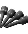 Heavy Duty 3/8 Inch Drive Socket Adapter Kit With PH1 To PH4 Phillips Bits Plus High Strength Chrome Steel Screwdriver Bit Holder Impact Wrench Extension For Tight Spots And Tough Jobs Guaranteed Performance, PH1-PH4 bits