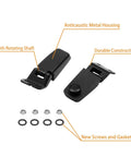 Rear Window Hinge Set for Liftgate Glass Right and Left Replacement Fits 2004 2010 Infiniti QX56, 2005 2015 Armada, 2004 Pathfinder Armada Replaces 90320-7S000 90321-7S000 OEM Fit displayed with screws and gaskets
