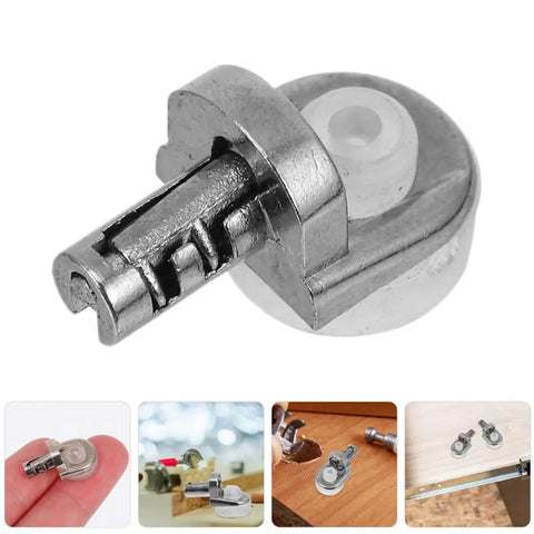 Close-up of zinc alloy seven shaped shelf peg from 24 Pack Zinc Alloy Shelf Pegs and Pins for Wardrobe and Cabinet