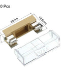 Pack Of 10 6 X 30mm PCB Fuse Panel Mount Holders With Dual Terminals 250V 10A Durable Plastic And Metal Construction For Automotive And Electrical Projects Fuses Not Included