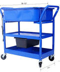 No-Nonsense Heavy Duty 20 Gallon Portable Parts Washer With Big Wheel Casters and Blazing 325 Gph Pump, blue steel mobile parts cleaning station.