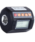Digital Torsion Meter With Sound And Light Alarm Portable Wrench Adapter showing buttons and LCD display