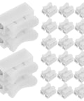 55 Piece Spring Clamp Terminal Blocks and Wire Connectors Kit for LED Lighting Wiring Quick Connect Push Terminals in white