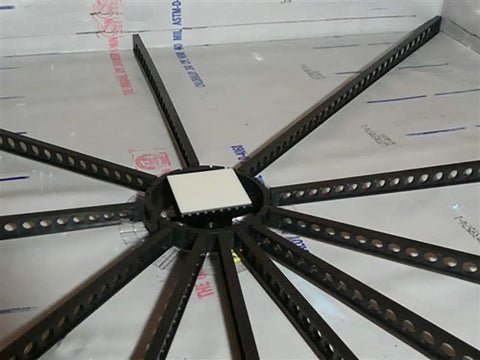 Shower Floor Slope Kit With Quick Pitch And Pre Pitch System, Universal Center Drain Ring, visible on shower base installation surface.