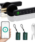 Fingerprint Smart Door Knob With Keyless Entry And Biometric Lock Unlock By App Or Phone 3 In 1 Security Door Handle