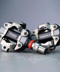 MX 2 Dual Sensing Ride Ready Pedal Power Meter For MTB And Gravel, Pedal Based Power Meter With SPD Compatibility shown angled
