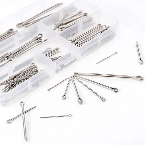 Pro Grade Cotter Pin Clip Fastener Kit With 110 Pieces In Six Sizes For Automotive And Small Engine Repair 304 Stainless Steel Pins In Durable Transparent Storage Box Rustark