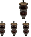 4 Pack 15cm Solid Wood European Style Furniture Legs Replacement Feet For Sofa Coffee Table TV Cabinet Heavy Duty Wooden Legs