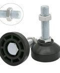 Adjustable Table Leg Levelers With Anti Slip Feet For Sofas Cabinets And Tables, showing threaded bolt and rubber base