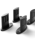 Sliding Barn Door Floor Guide For Bottom Installations, Adjustable Wall Mounted Guide With Flexible Double Wheel Design, 4 Pack