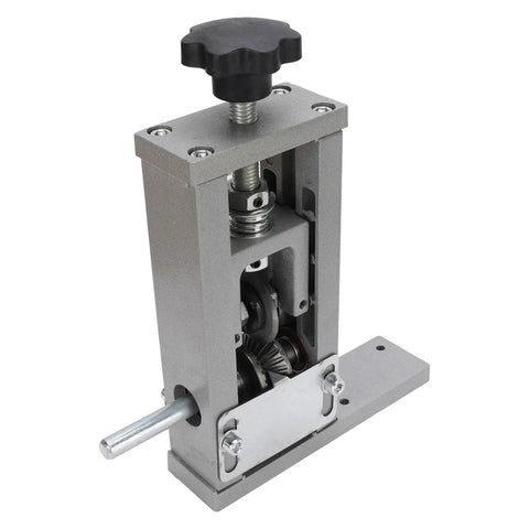 Eujgoov Electric Wire Stripper For Aluminum Alloy Cables 1-25Mm close-up of the tool's mechanism with hand crank for cable stripping.
