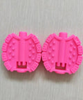 Pair Of Nonslip Kids Bicycle Pedals For Safe Comfortable Rides Durable Wear Resistant Toddler Tricycle Pedal Replacement With Grippy Surface For Easy Firm Foot Grip On Little Feet, pink color