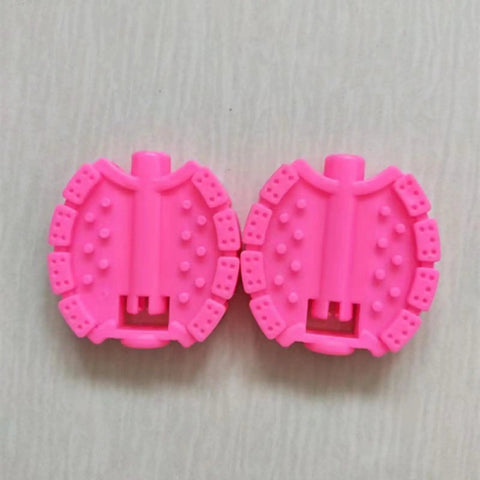 Pair Of Nonslip Kids Bicycle Pedals For Safe Comfortable Rides Durable Wear Resistant Toddler Tricycle Pedal Replacement With Grippy Surface For Easy Firm Foot Grip On Little Feet, pink color