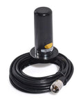 Dual Band Ham Radio Antenna With Magnetic Base And Sixteen Foot Extension Cable For Vehicle And Marine Use Covers VHF 136 To 174 MHz And UHF 400 To 470 MHz PL259 Connector