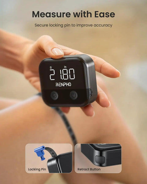 Your Go To Smart Body Measuring Tape With Bright LED Display And Rechargeable Battery, Retractable 60 Inch Tape