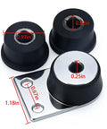 Anti-Vibration Annular Buffer Mount Set For Stihl Chainsaws 030AV 031AV 032AV, 3 Piece Shock Absorber Kit with dimensions