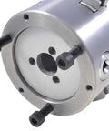 4 Inch 3-Jaw Lathe Chuck Plain Back Hardened Semi-Steel With Wrench Includes 2 Sets Of Hardened Jaws Internal And External Center Hole.866 Inches
