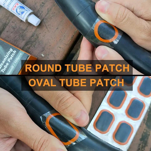 96 Round Inner Tube Patches 25mm Repair Kit For Bicycle Road Bike MTB BMX Scooter And Inflatable Tires Compatible With Rubber Cement