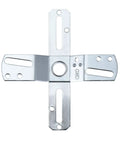 4 Inch Universal Light Fixture Crossbar With 360 Degree Rotation Swivel Cross Shaped Lighting Crossbar Kit With Screws And Nuts For Easy Peasy Ceiling Mounts And Electrical Installations, silver metal cross bracket
