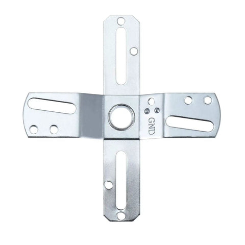 4 Inch Universal Light Fixture Crossbar With 360 Degree Rotation Swivel Cross Shaped Lighting Crossbar Kit With Screws And Nuts For Easy Peasy Ceiling Mounts And Electrical Installations, silver metal cross bracket