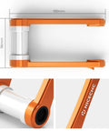 Orange Adjustable Lowering Suspension Link Arm For Front End Stability And Handling CNC Machined Billet Aluminum With Anodized Finish Easy Install Street Ready Drop Kit For Improved Ride And Precision Steering With An Aggressive Look. orange aluminum arm, 190mm x 96mm