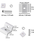 Heavy Duty Solar Panel Mounting Kit With Thickened Aluminum Rails And Durable Clamps For Outdoor Installations components with measurements