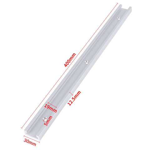 T Slot Track Aluminum Rail For Woodworking Jigs And Router Tables 400mm Long With 4 Screws High Precision Low Maintenance Workshop Fixture