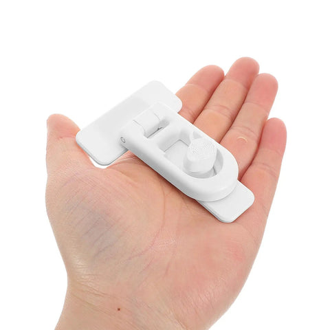 4 Pack Childproof Refrigerator And Oven Door Locks With Easy Install Plastic Cabinet Latches in hand for size comparison