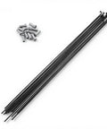 12 Pack 290mm Stainless Steel 14G Bike Spokes With 12Mm Nipples Black Electroplated For Mountain And Road Wheels Heavy Duty Rust Resistant Set