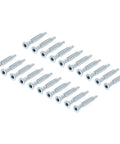 Furniture Confirmat Screws 7x40mm Hex Socket Zinc Plated 100 Pack For Woodworking Cabinet Assembly in arrangement