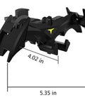 Bat Wings Car Phone Holder With Universal Air Vent Mount and Mechanical Wing Design For Ultra Stable Hands Free Phone Access On The Road, measuring 5.35 in by 4.02 in.