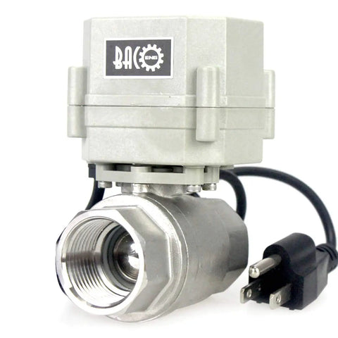 2 Way Motorized Ball Valve 1 Inch DN25 Stainless Steel Electric Water Valve 110VAC with US plug
