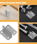 8 Piece Stainless Steel Fold Down Cabinet Hinges With Four Hole Four Fold Design And Right Angle Rotation Workhorse Heavy Duty Bifold Hinges