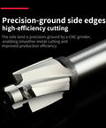 Close-up of M10 Straight Shank Counterbore End Mill Four Flute HSS Drill Bit for metalworking with precision-ground side