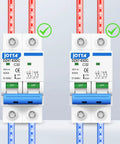 DC 500V DZ47 32A Miniature Circuit Breaker MCB 2 Pack For PV Solar Power System Keeps DC Circuits Safe From Overload And Short Circuit In Distribution Panels And Rail Transit Equipment